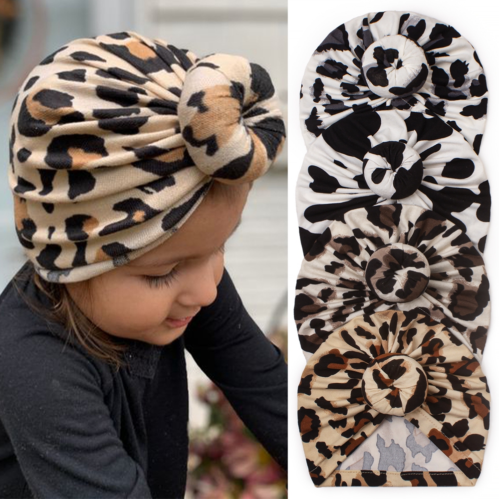 Baby Hat Beanie - New Baby Girls Printed Flower Leopard