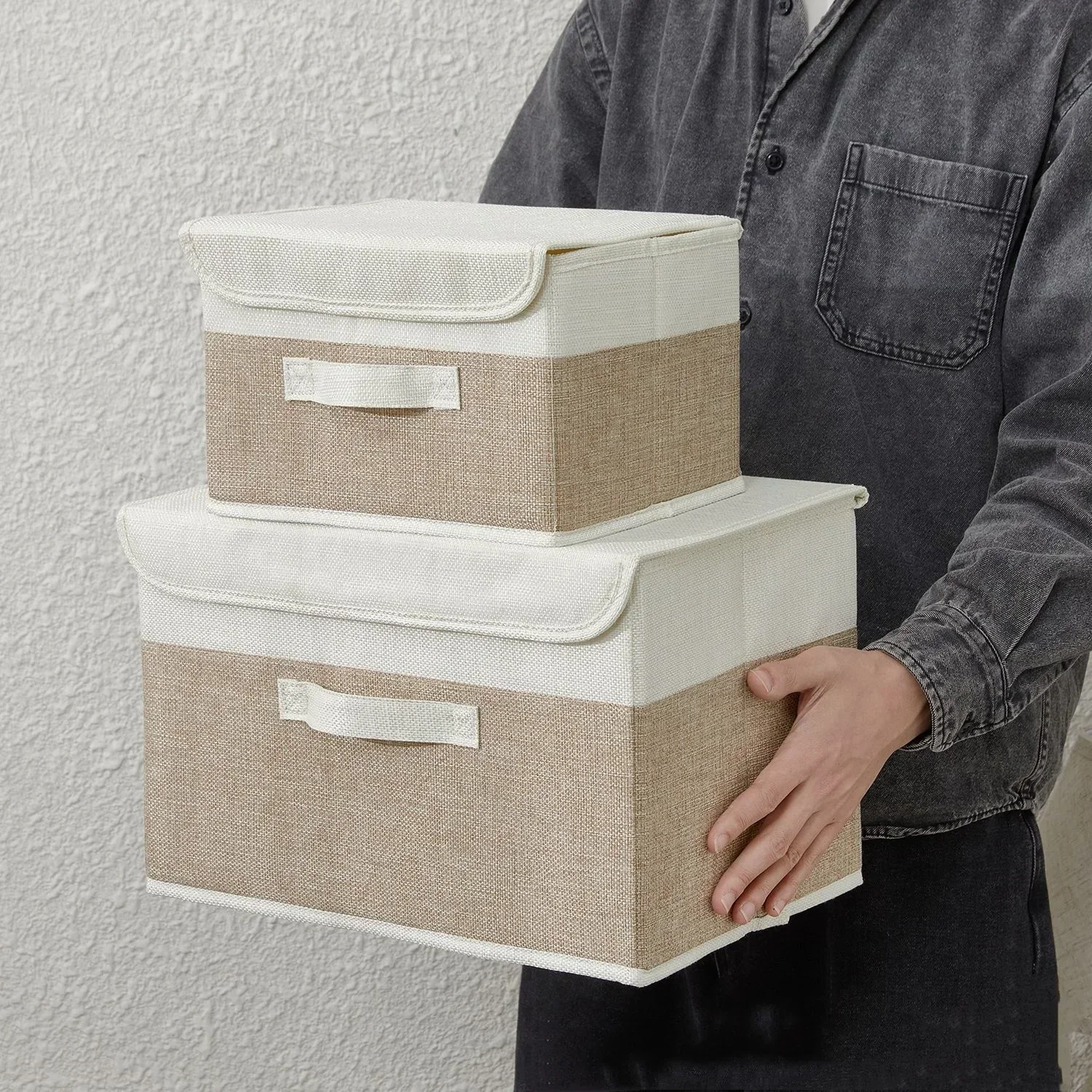 Baby Clothing Clearance - Large-capacity Linen Fabric Storage Organizer Foldable