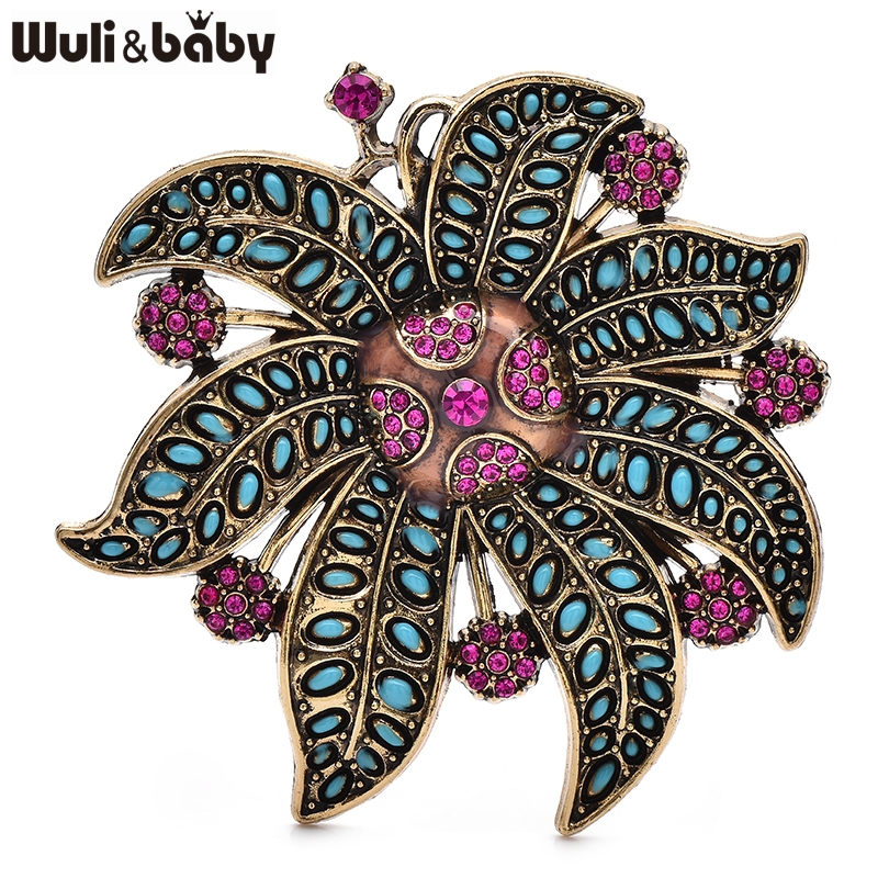 Baby Clothing Bag - Wuli&baby Big Vintage Flower Brooch Pins