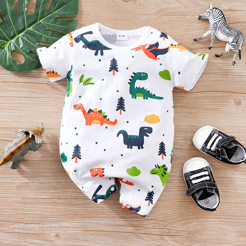 Baby Clothing Wholesale - Newborn Clothes Cute Cartoon Dinosaur Full