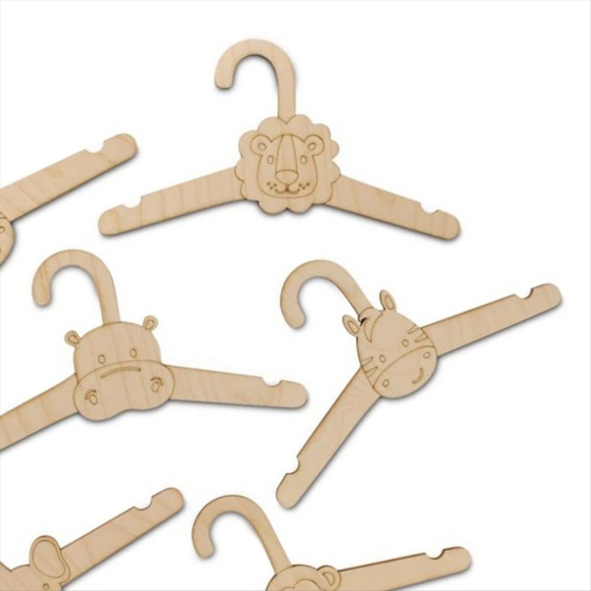 ABJS 20PCS Cute Wooden Clothes - Baby Clothing Hanging Rack บทวิจารณ์และราคา