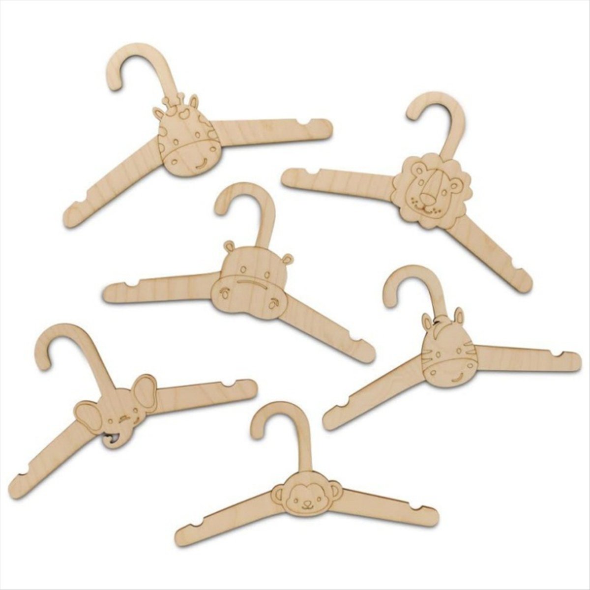 ABJS 20PCS Cute Wooden Clothes - Baby Clothing Hanging Rack บทวิจารณ์และราคา