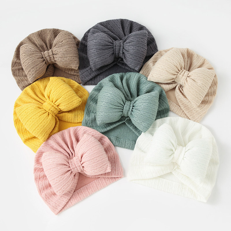 Cute Bowknot Baby Turban Hat S - Baby Hat Beanie บทวิจารณ์และราคา