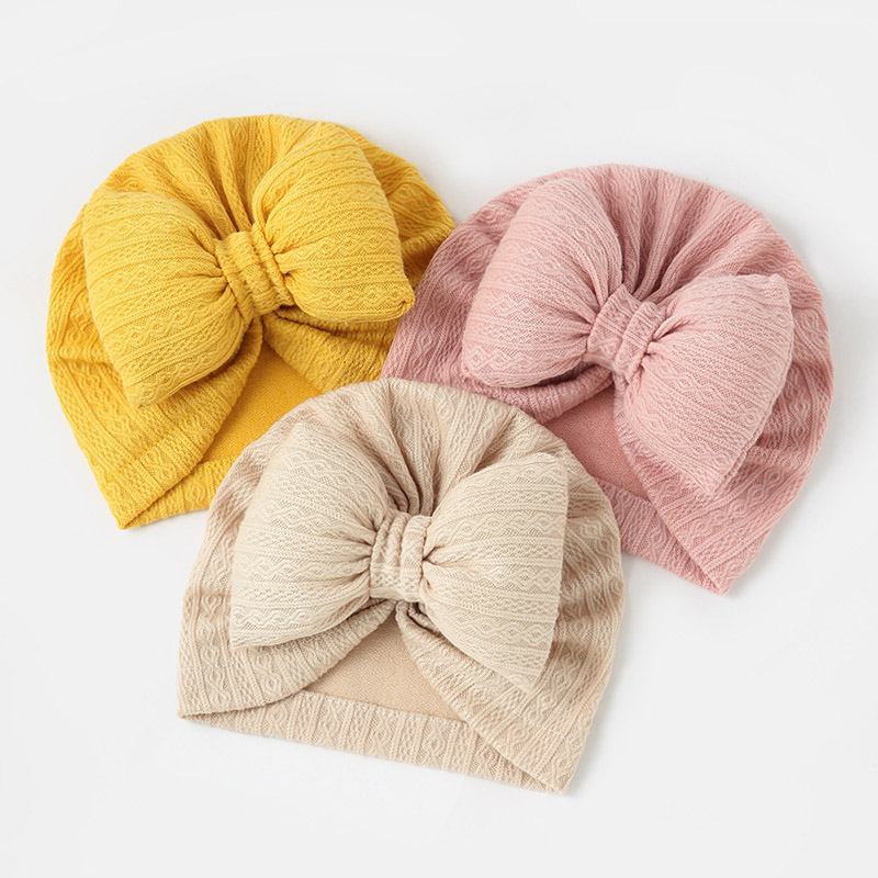 Cute Bowknot Baby Turban Hat S - Baby Hat Beanie บทวิจารณ์และราคา