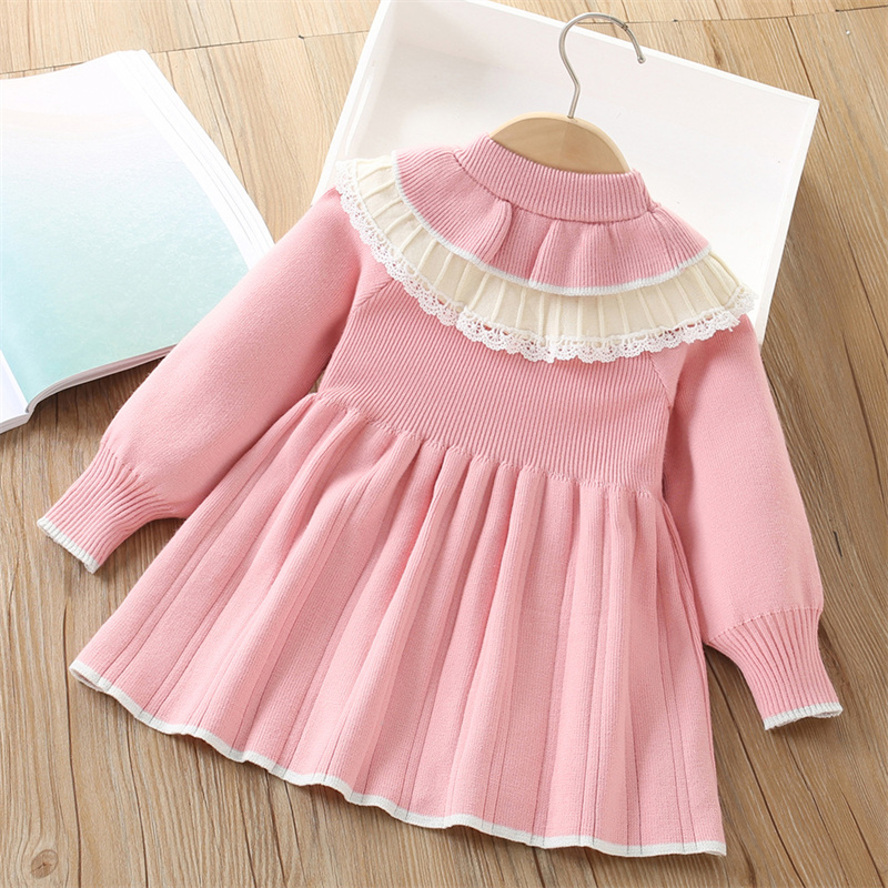 Baby Girls' Knitted Dress Chil - Baby Clothing Jumper บทวิจารณ์และราคา