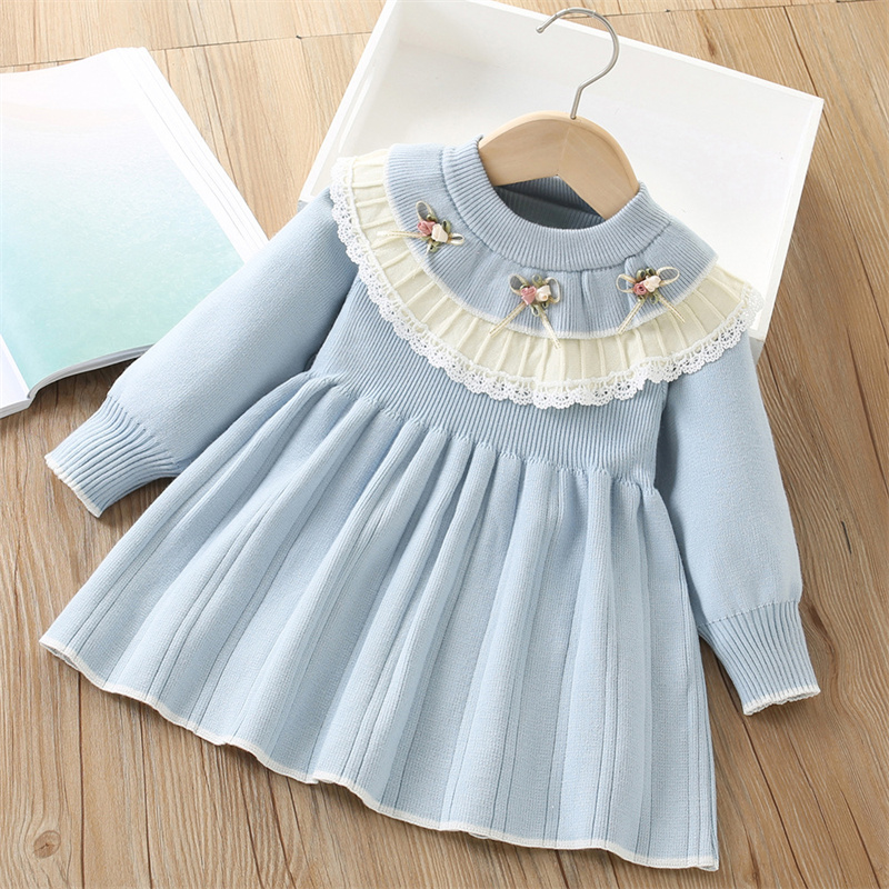 Baby Girls' Knitted Dress Chil - Baby Clothing Jumper บทวิจารณ์และราคา