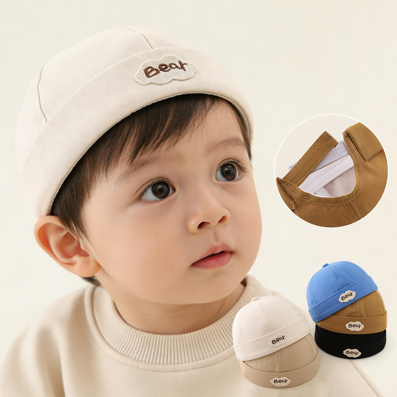 Cute Bear Baby Docker Hat Soli - Baby Hat Beanie บทวิจารณ์และราคา