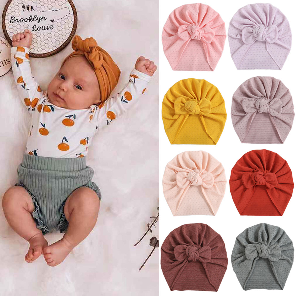 Cute Turban Baby Girl Caps New - Baby Hat Beanie บทวิจารณ์และราคา