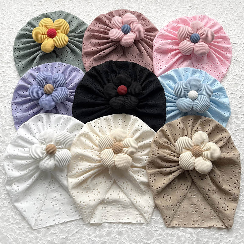 3D Flower Baby Turban Cap Summ - Baby Hat Beanie บทวิจารณ์และราคา