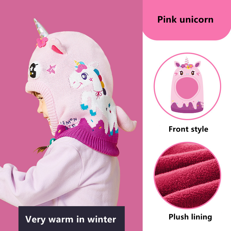Kids Hat Scarf Gloves Set 3D D - Baby Hat Beanie บทวิจารณ์และราคา