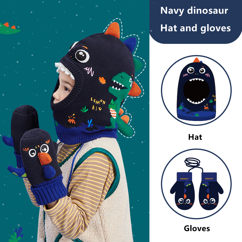 Kids Hat Scarf Gloves Set 3D D - Baby Hat Beanie บทวิจารณ์และราคา