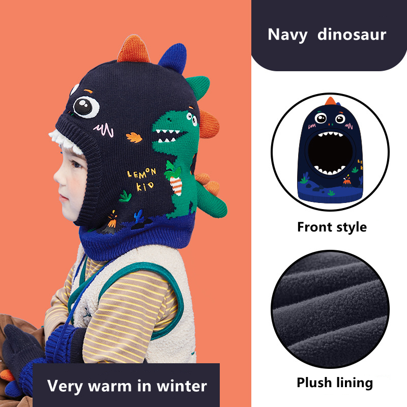 Kids Hat Scarf Gloves Set 3D D - Baby Hat Beanie บทวิจารณ์และราคา