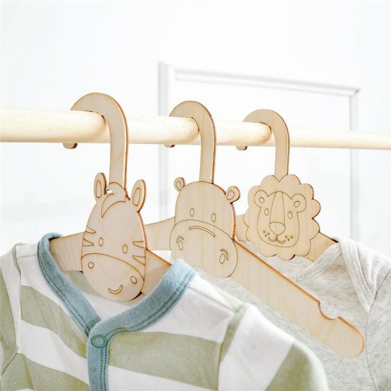 20PCS Cute Wooden Clothes Hang - Baby Clothing Hanging Rack บทวิจารณ์และราคา