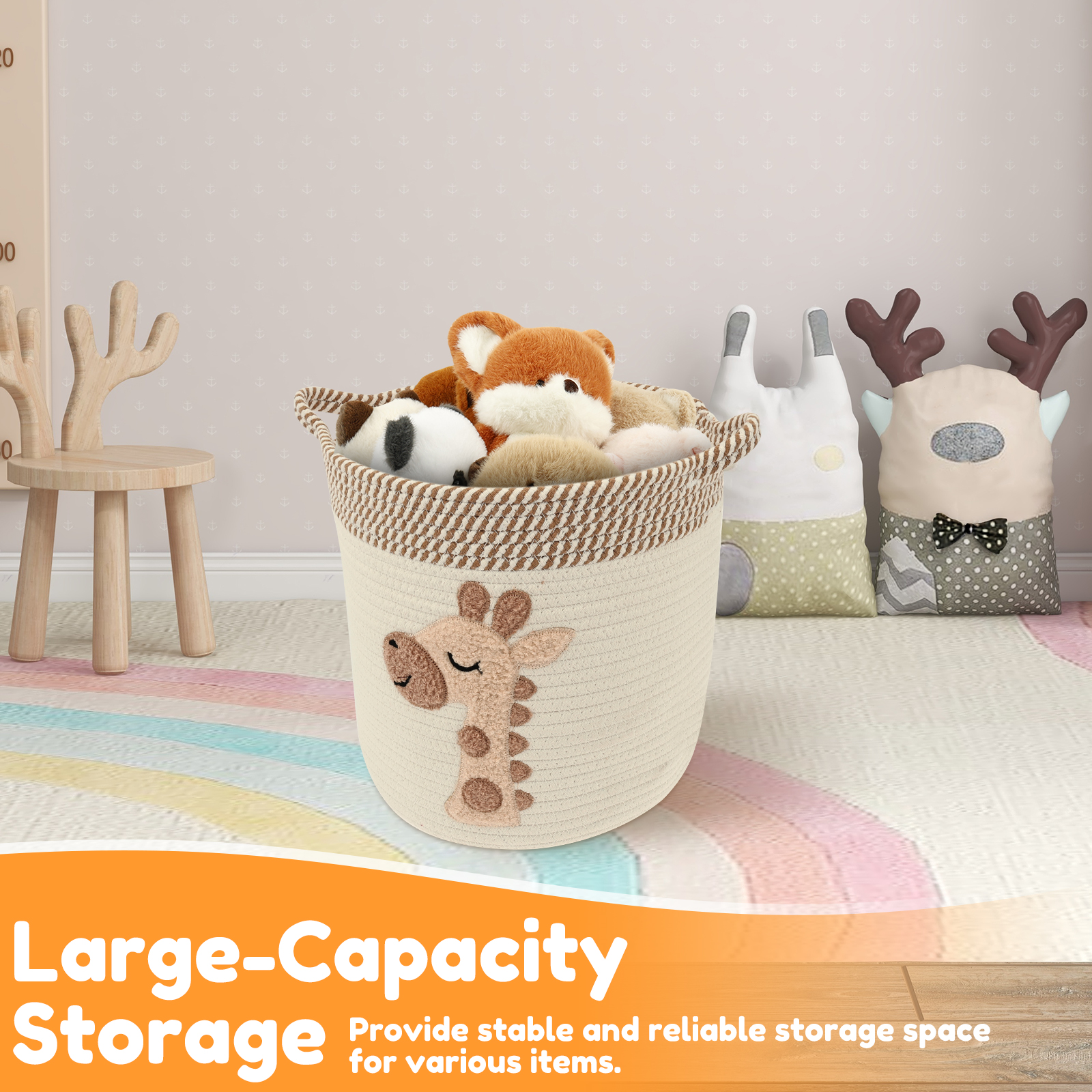 Cotton Rope Storage Basket Lar - Baby Clothing Basket บทวิจารณ์และราคา