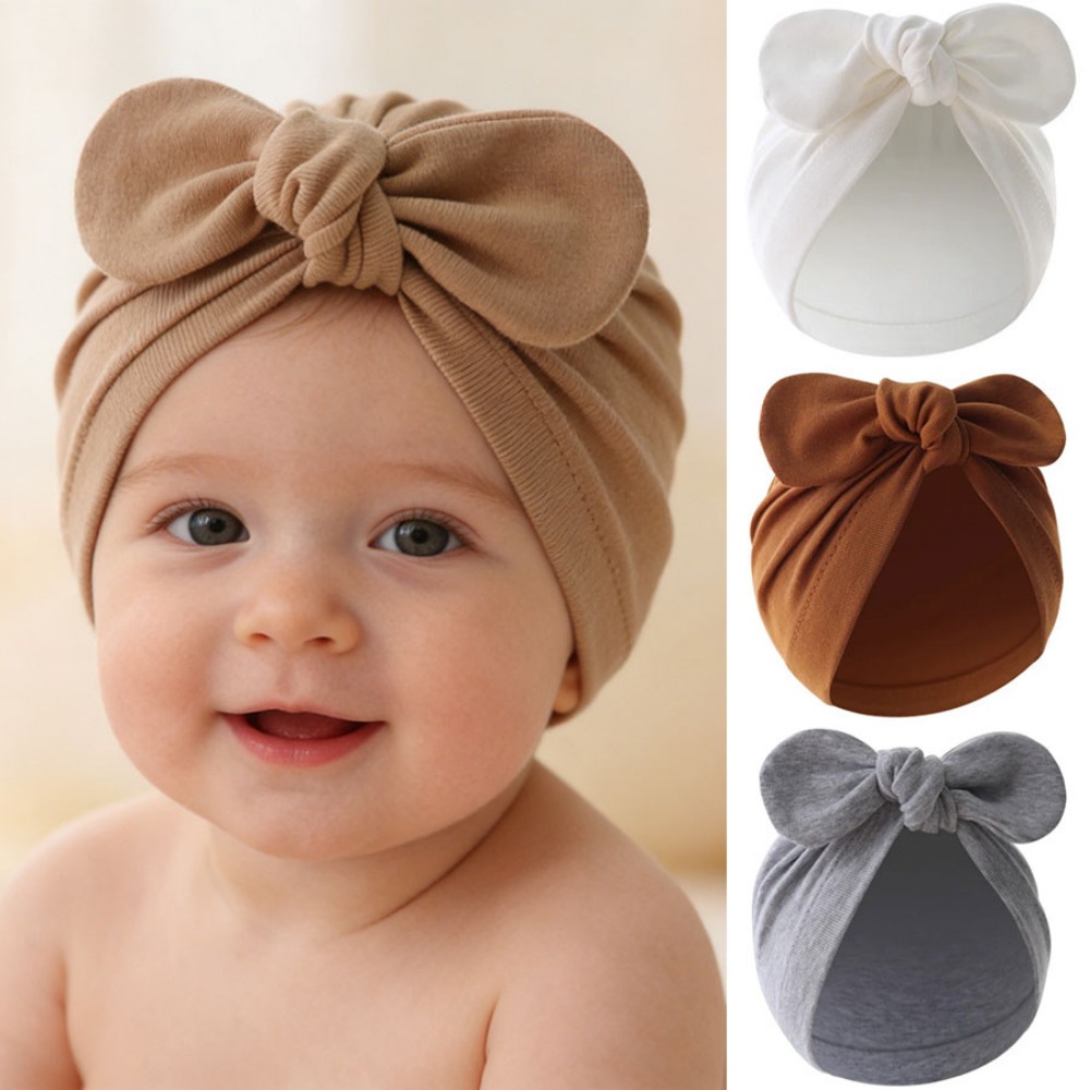 Cute Bunny Ears Baby Turban Ha - Baby Hat Beanie บทวิจารณ์และราคา