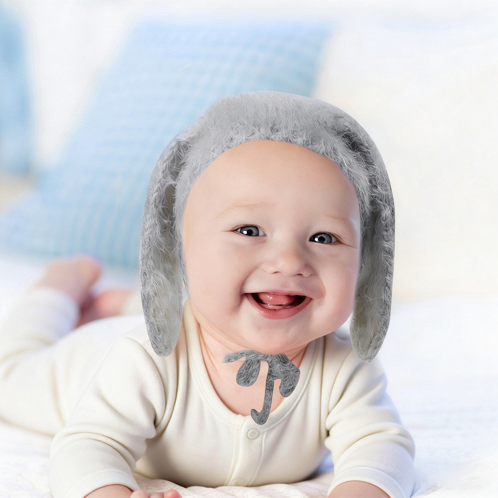 Newborn Warm Rabbit Ear Beanie - Baby Hat Beanie บทวิจารณ์และราคา