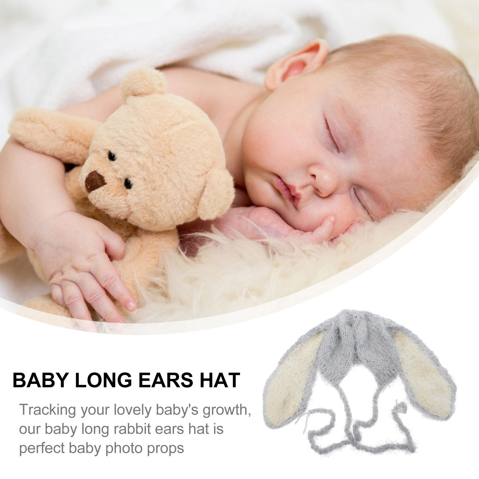Newborn Warm Rabbit Ear Beanie - Baby Hat Beanie บทวิจารณ์และราคา