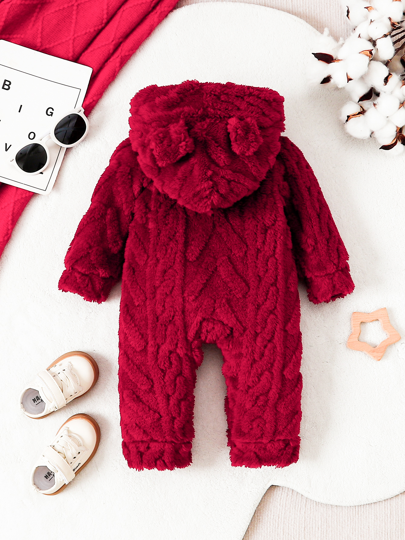 1pc Winter Baby Red Bear Ear F - Baby Clothing Wholesale บทวิจารณ์และราคา