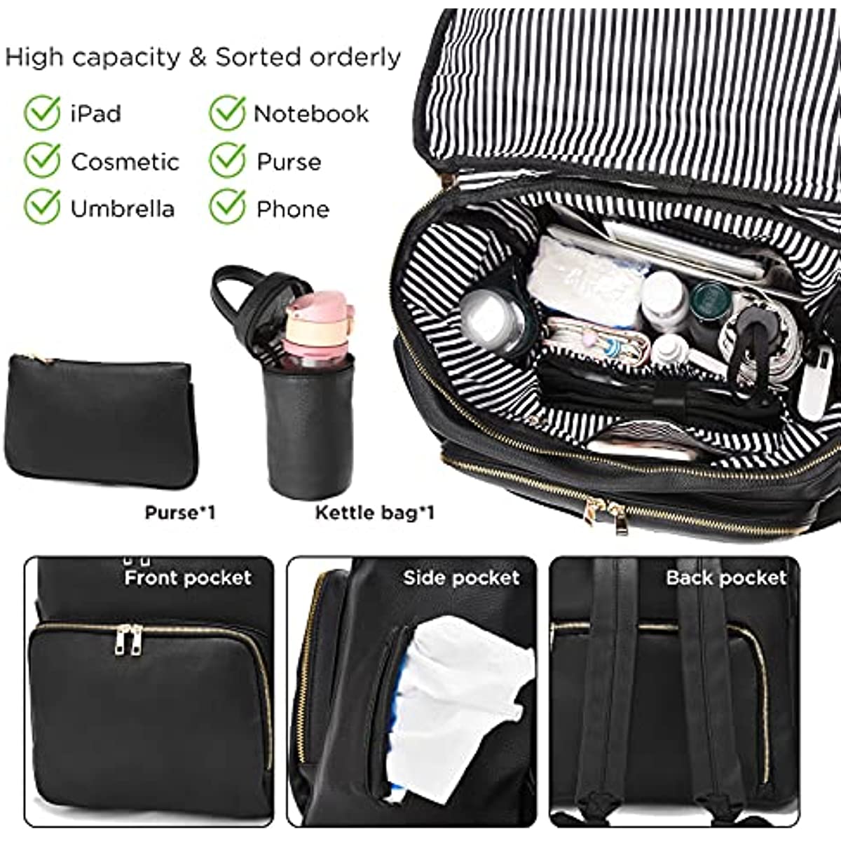 Diaper Bag Backpack Leather Ba - Baby Clothing Bag บทวิจารณ์และราคา