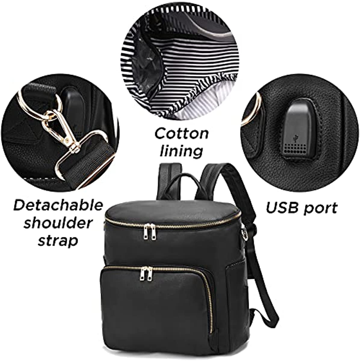 Diaper Bag Backpack Leather Ba - Baby Clothing Bag บทวิจารณ์และราคา