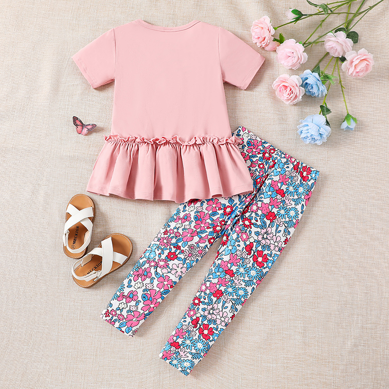 2pcs Set for Girls Summer Vaca - Toddler Legging Set บทวิจารณ์และราคา