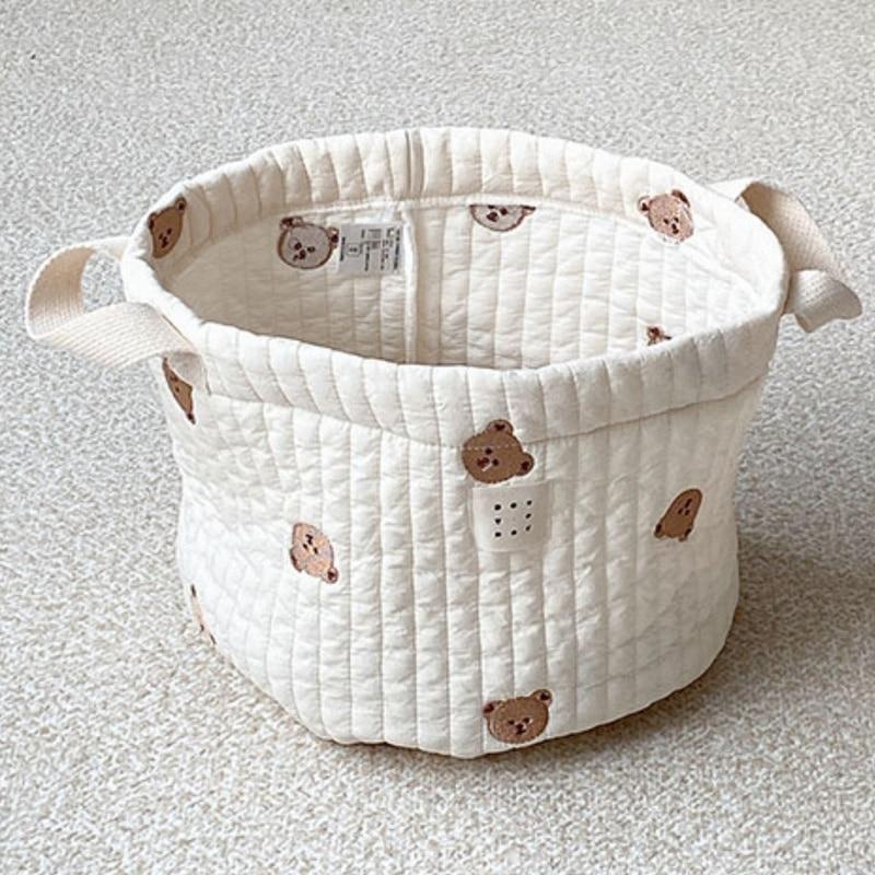 Cute Bear Embroidery Diaper Ba - Baby Clothing Basket บทวิจารณ์และราคา