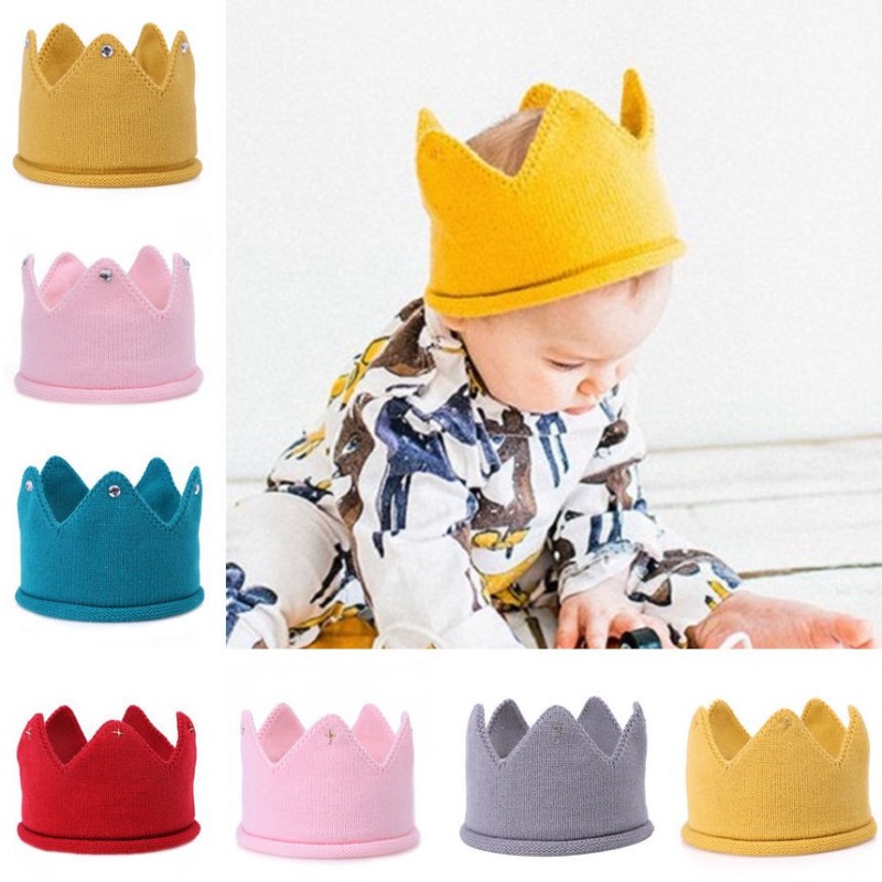 Knitted Crown Baby Headband Ha - Baby Hat Beanie บทวิจารณ์และราคา