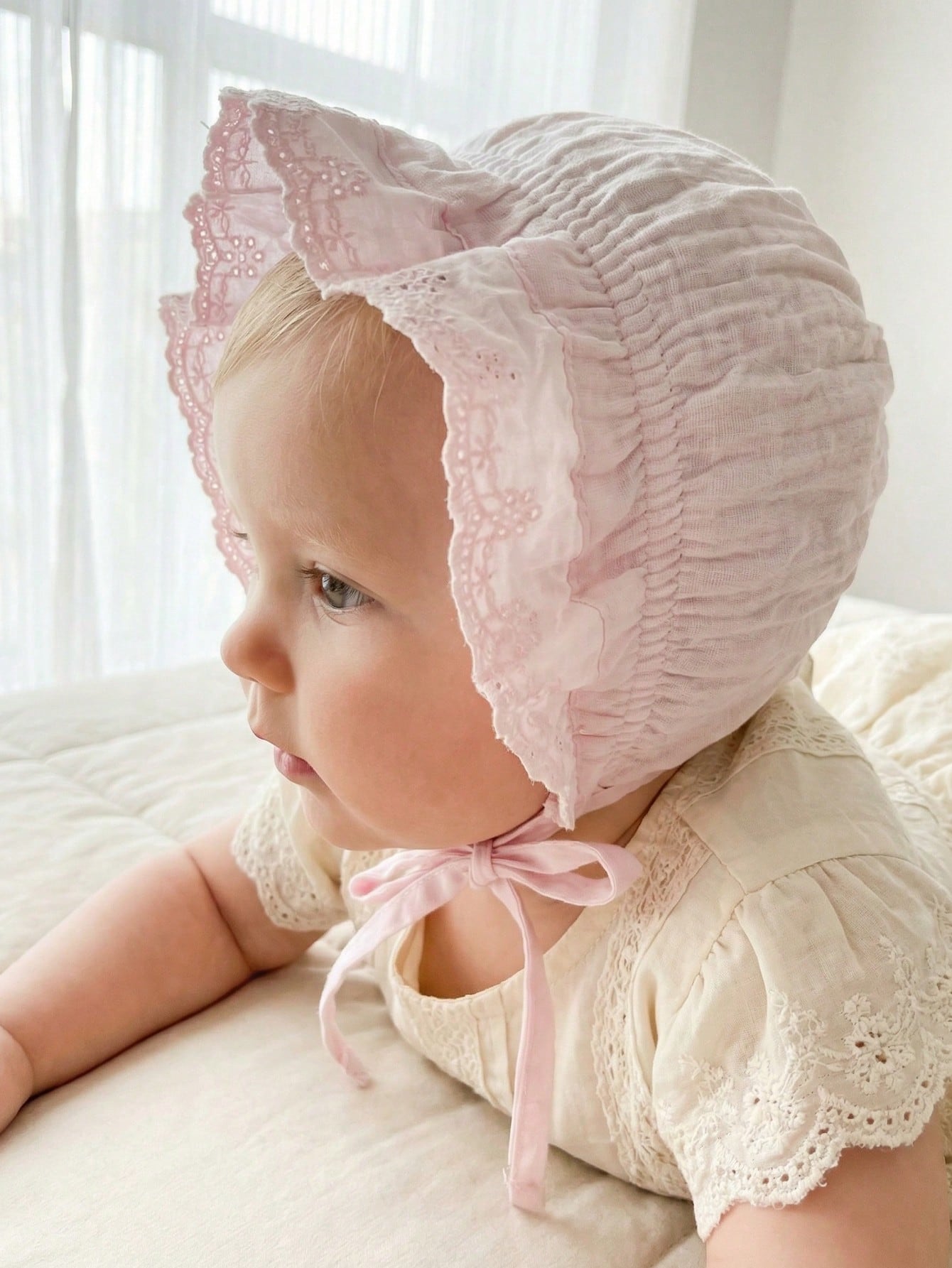 1Pc Vintage Lace Floral Baby B - Baby Hat Beanie บทวิจารณ์และราคา