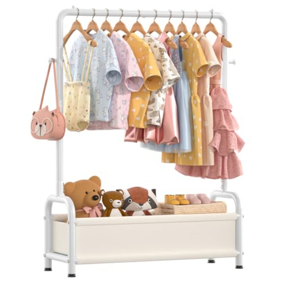 Clothing Rack with Storage She - Baby Clothing Hanging Rack บทวิจารณ์และราคา