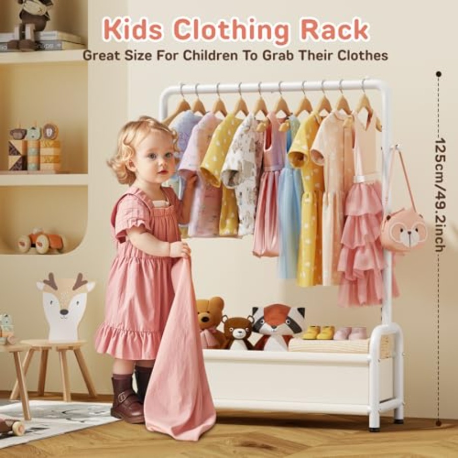 Clothing Rack with Storage She - Baby Clothing Hanging Rack บทวิจารณ์และราคา