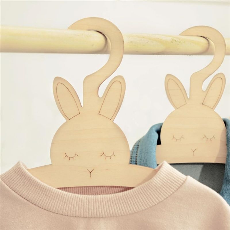 ABRE-20PCS Cute Wooden Clothes - Baby Clothing Hanging Rack บทวิจารณ์และราคา