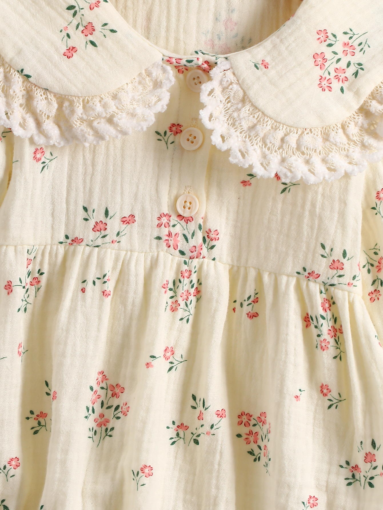Baby Floral Embroidered Long-S - Baby Clothing Stores บทวิจารณ์และราคา