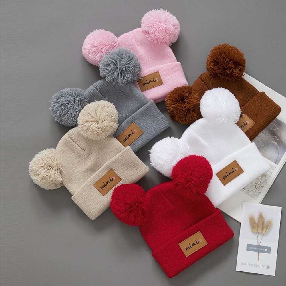 Double Ball 0-3 Years Old Infa - Baby Hat Beanie บทวิจารณ์และราคา