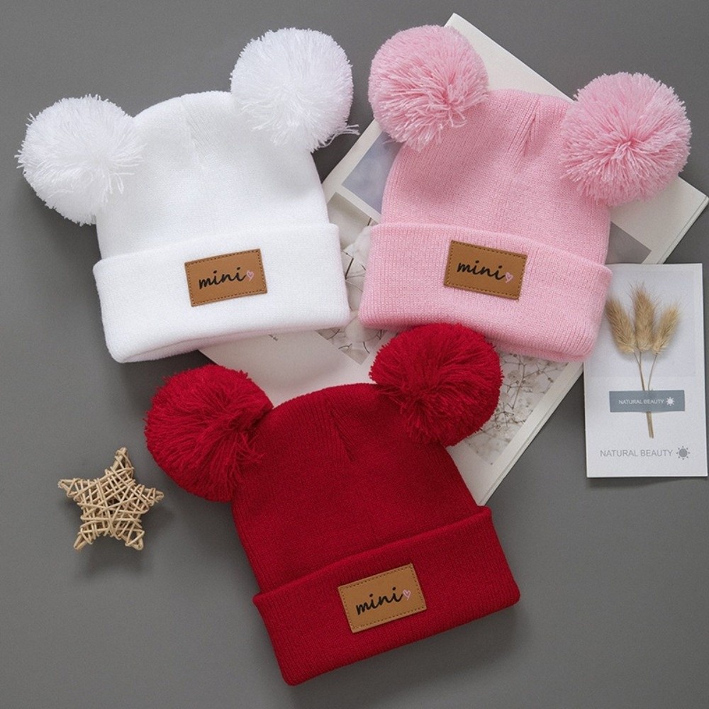 Double Ball 0-3 Years Old Infa - Baby Hat Beanie บทวิจารณ์และราคา