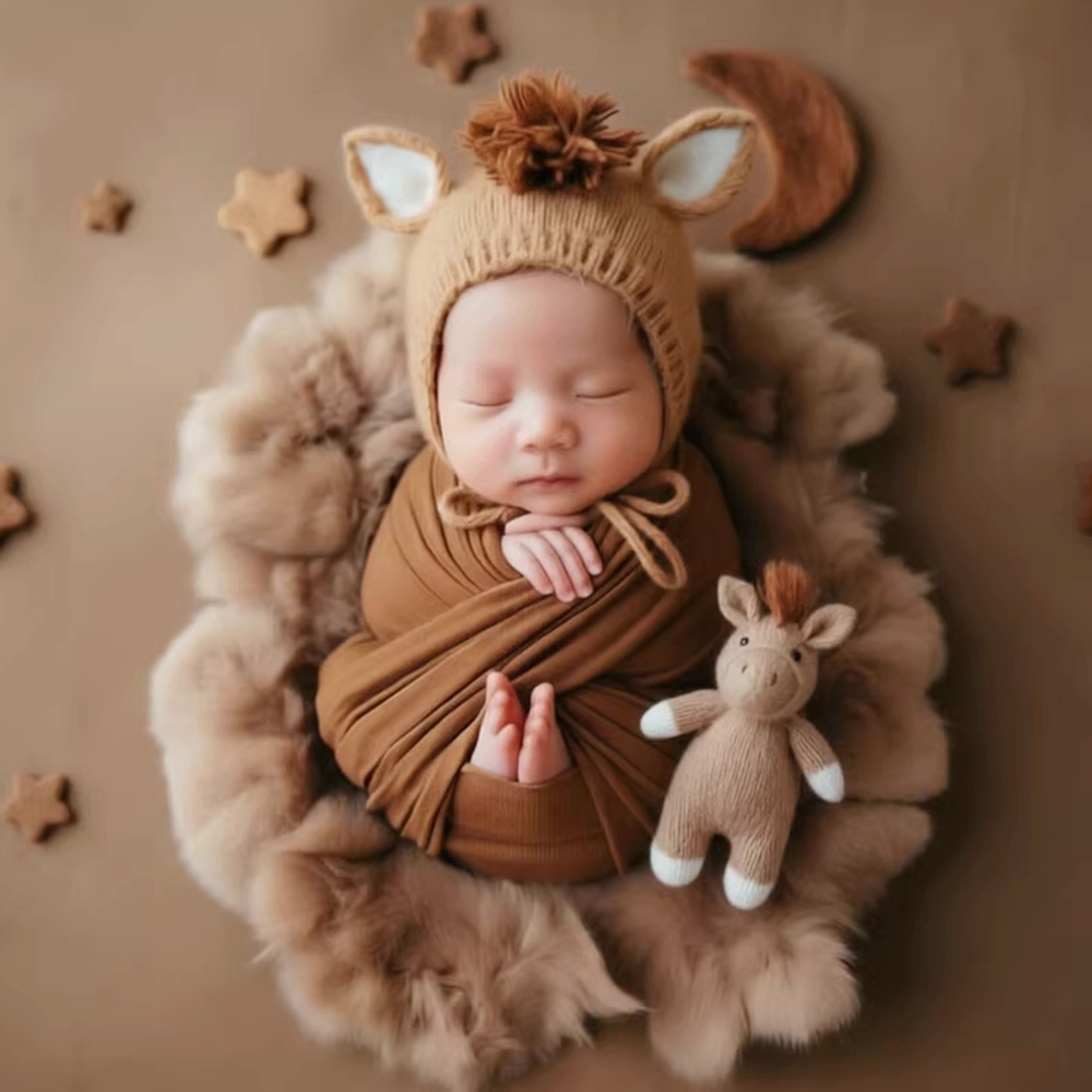 Knitted Horse Hat with Doll Ne - Baby Hat Beanie บทวิจารณ์และราคา