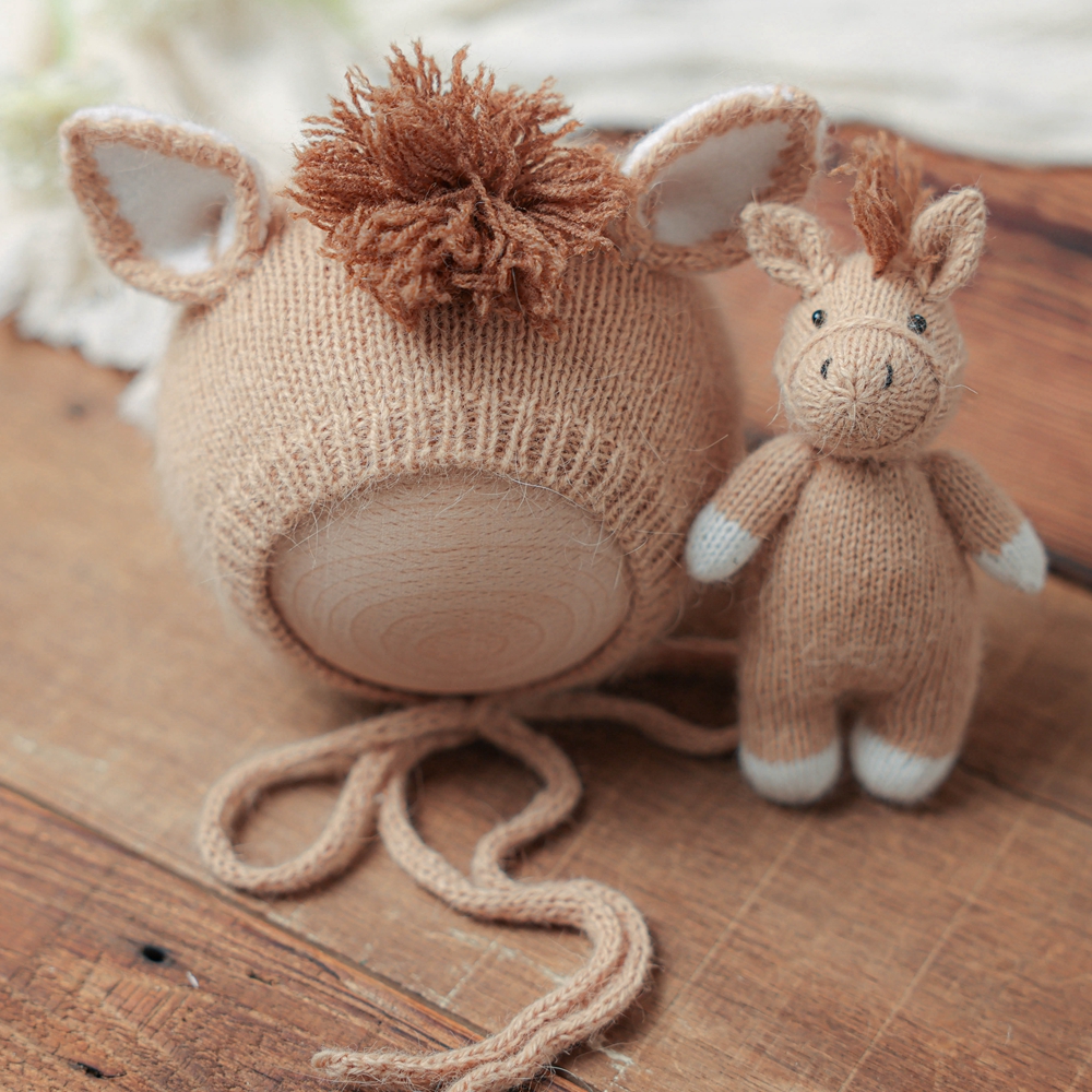 Knitted Horse Hat with Doll Ne - Baby Hat Beanie บทวิจารณ์และราคา