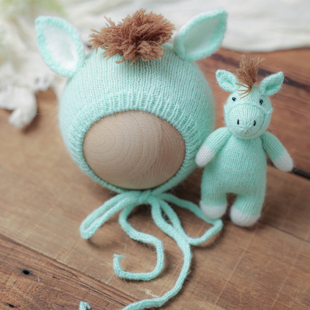Knitted Horse Hat with Doll Ne - Baby Hat Beanie บทวิจารณ์และราคา