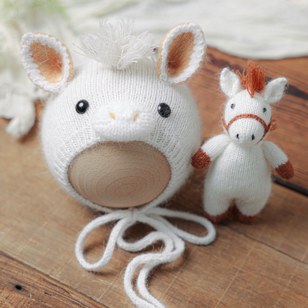 Knitted Horse Hat with Doll Ne - Baby Hat Beanie บทวิจารณ์และราคา