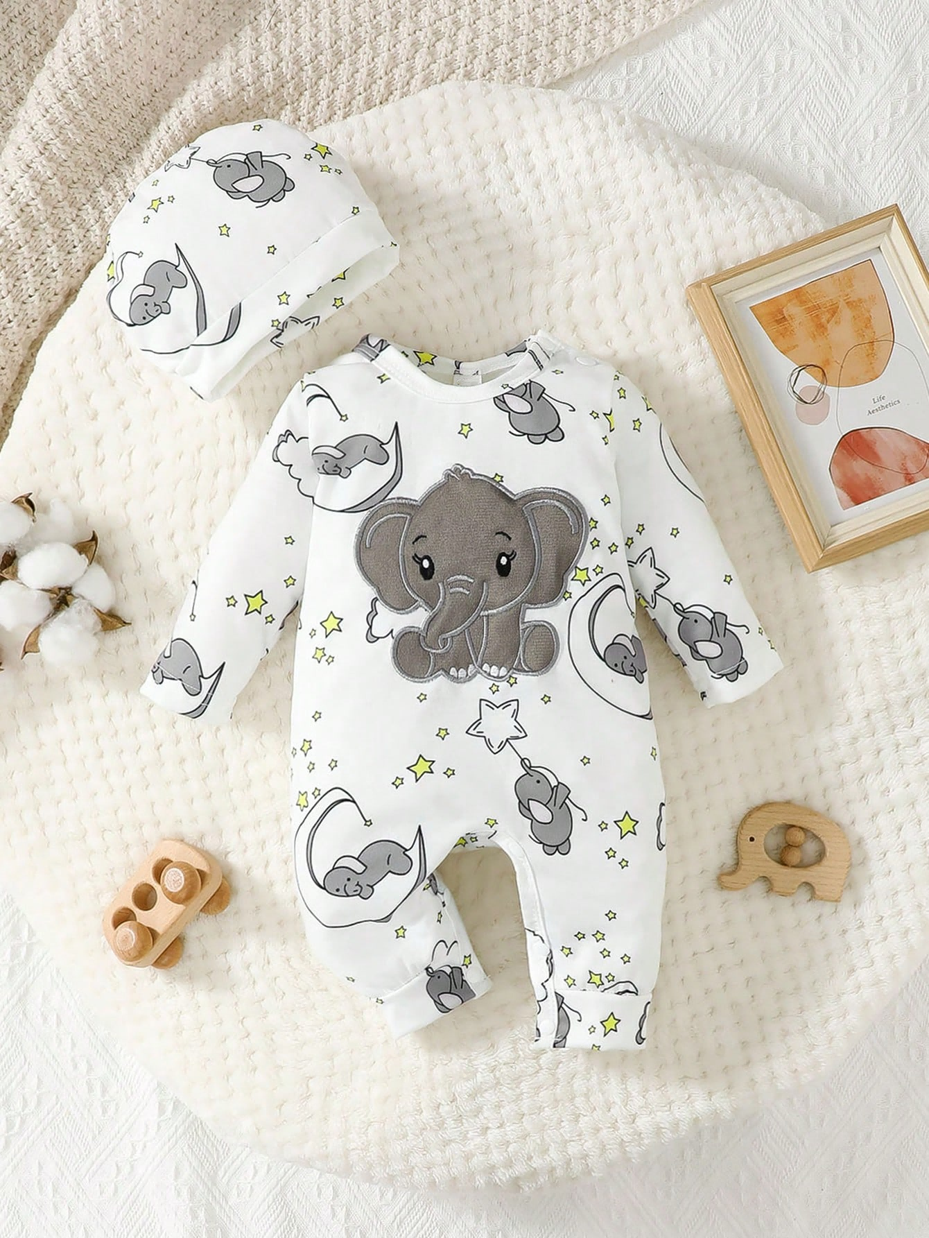 2pcs Baby Cute Cartoon Elephan - Baby Clothing Wholesale บทวิจารณ์และราคา