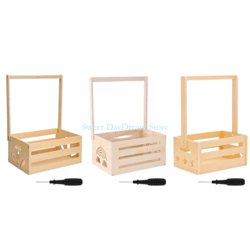 Y88C Wooden Baby Showers Gift  - Baby Clothing Basket บทวิจารณ์และราคา